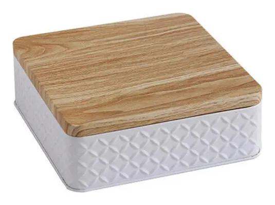 LATA DECORATIVA RECTANGULAR PARA ALMACENAJE EN 4 COLORES - 1