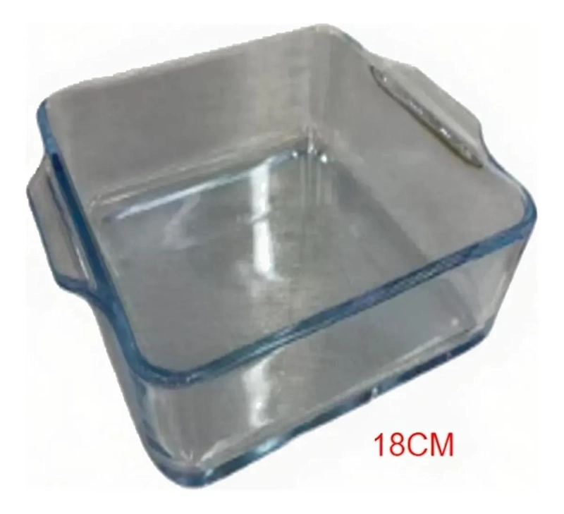 FUENTE DE VIDRIO PARA SERVIR ENSALADAS Y FRUTAS 18X16 CM - 1