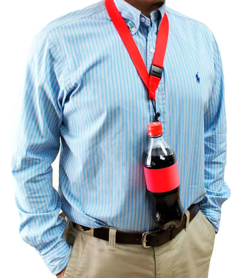 LANYARD DE POLIE STER 2.5CM CON PORTA-BOTELLA PACK DE 6 - 7