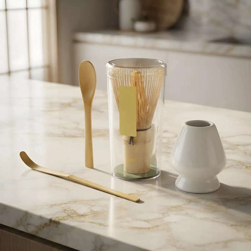 JUEGO DE TE  MATCHA JAPONE S CON BATIDOR Y UTENSILIOS - 1