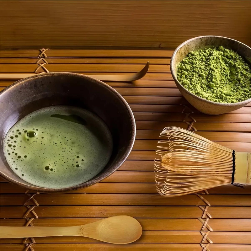 JUEGO DE TE  MATCHA JAPONE S CON BATIDOR Y UTENSILIOS - 4