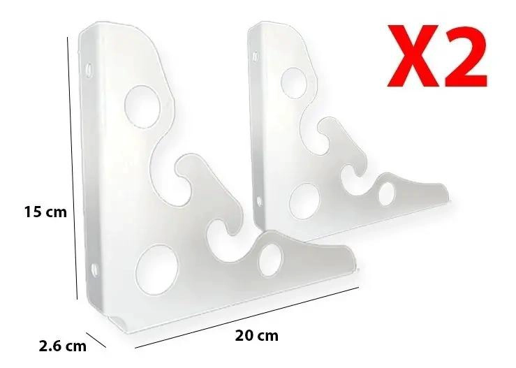 SOPORTES TRIANGULARES DE METAL PARA ESTANTERIAS Y COLGADORES - 4