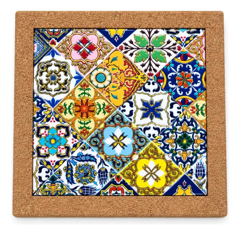 POSA OLLAS DE CORCHO CUADRADO DECORATIVO PARA COCINA - 2