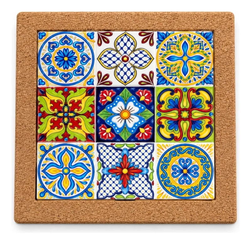 POSA OLLAS DE CORCHO CUADRADO DECORATIVO PARA COCINA - 3