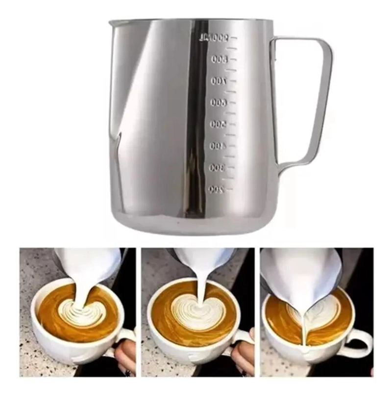 JARRA ESPUMANTE DE ACERO INOXIDABLE PARA CAFE  900ML - 5