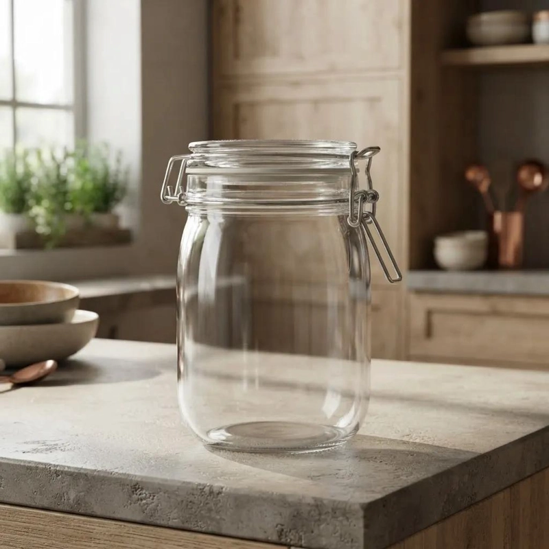 FRASCO HERME TICO DE VIDRIO 1500ML PARA ALIMENTOS - 1