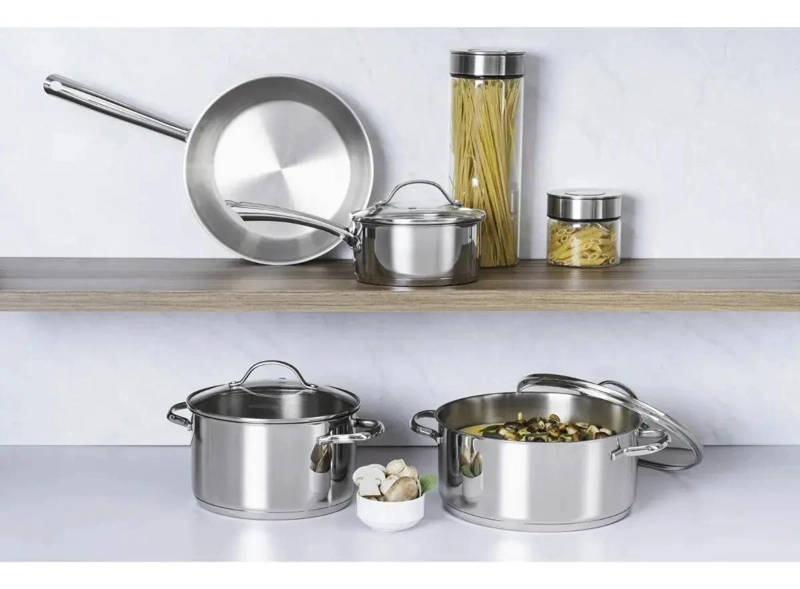 BATERIA DE COCINA DE ACERO INOXIDABLE 4 PIEZAS PARA TODO TIPO DE COCCION - 3