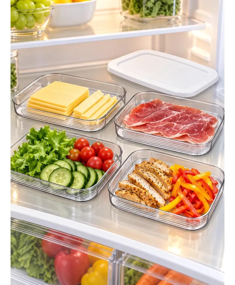 CONTENEDOR APILABLE DE ALIMENTOS CON TAPA TRANSPARENTE - 3