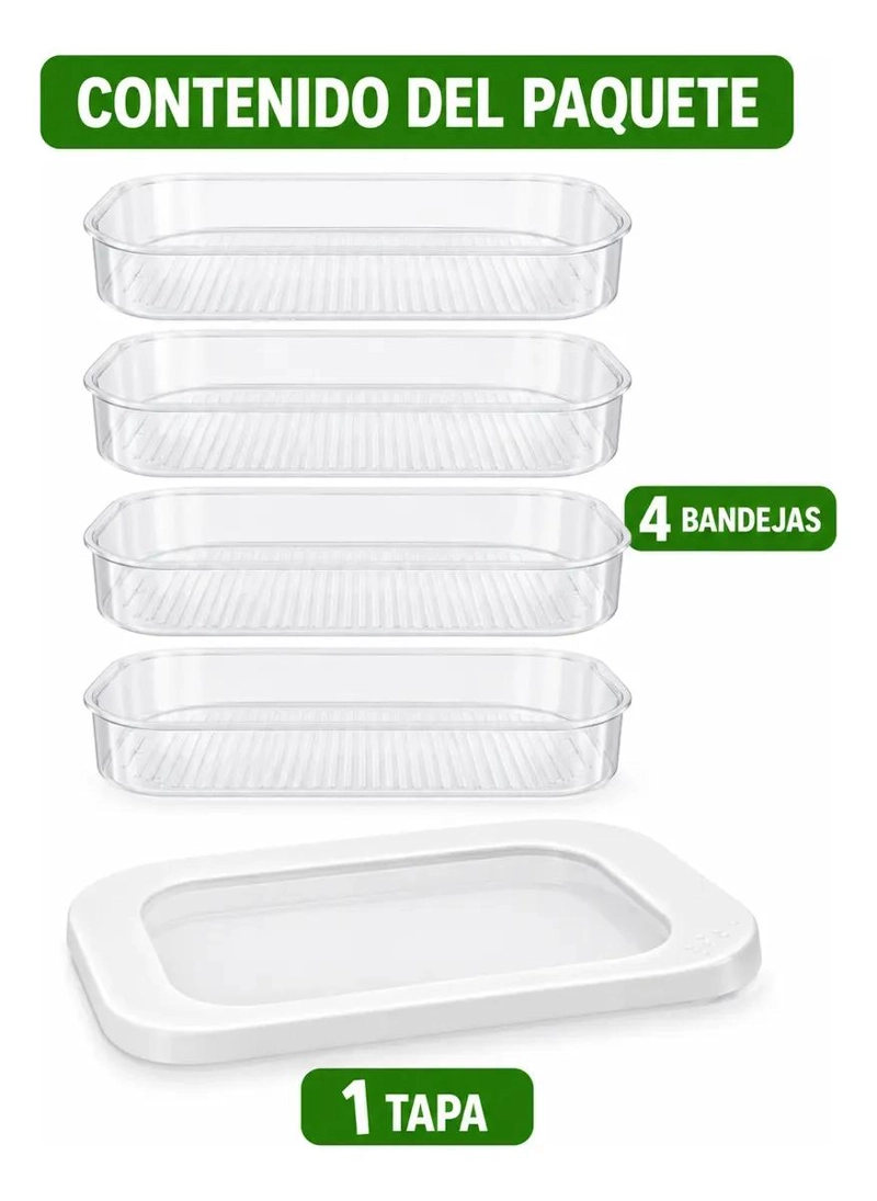 CONTENEDOR APILABLE DE ALIMENTOS CON TAPA TRANSPARENTE - 6