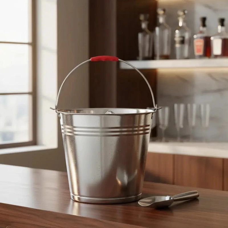 CUBETERA DE ACERO INOXIDABLE 32 CM PARA HIELO - 4