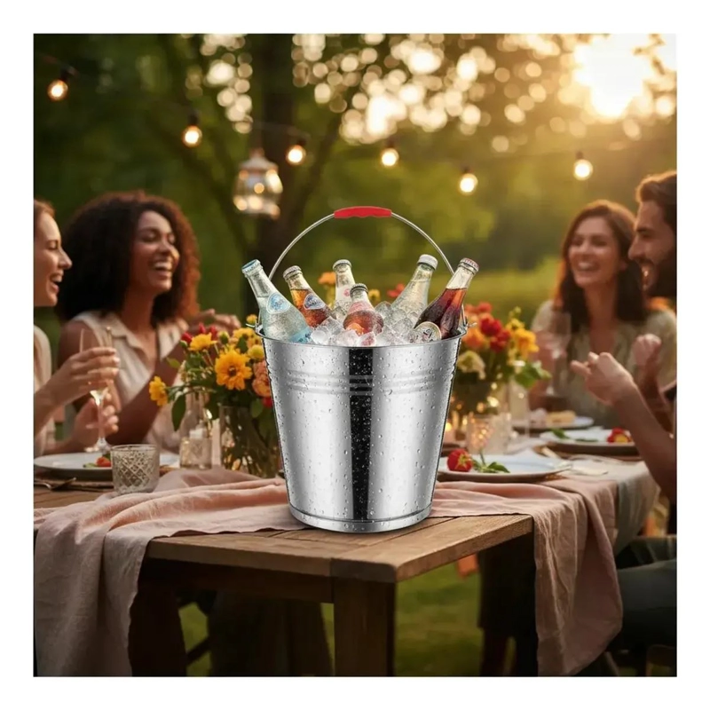 CUBETERA DE ACERO INOXIDABLE 32 CM PARA HIELO - 6