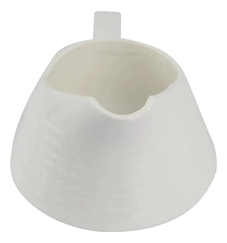 SALSERO DE PORCELANA BLANCO 520ML PARA SALSAS Y ADEREZOS - 3