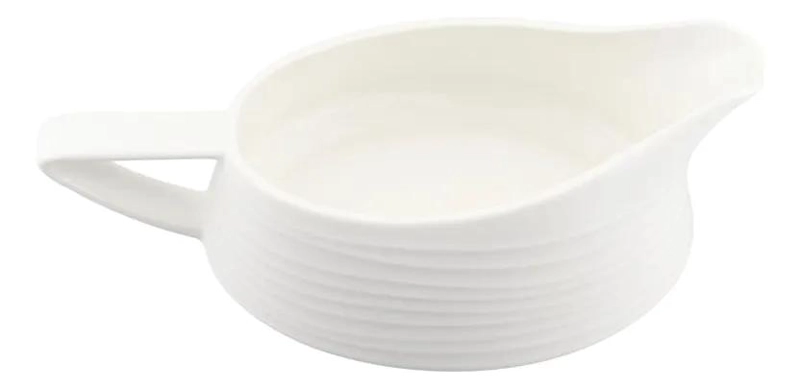 SALSERO DE PORCELANA BLANCO 520ML PARA SALSAS Y ADEREZOS - 4