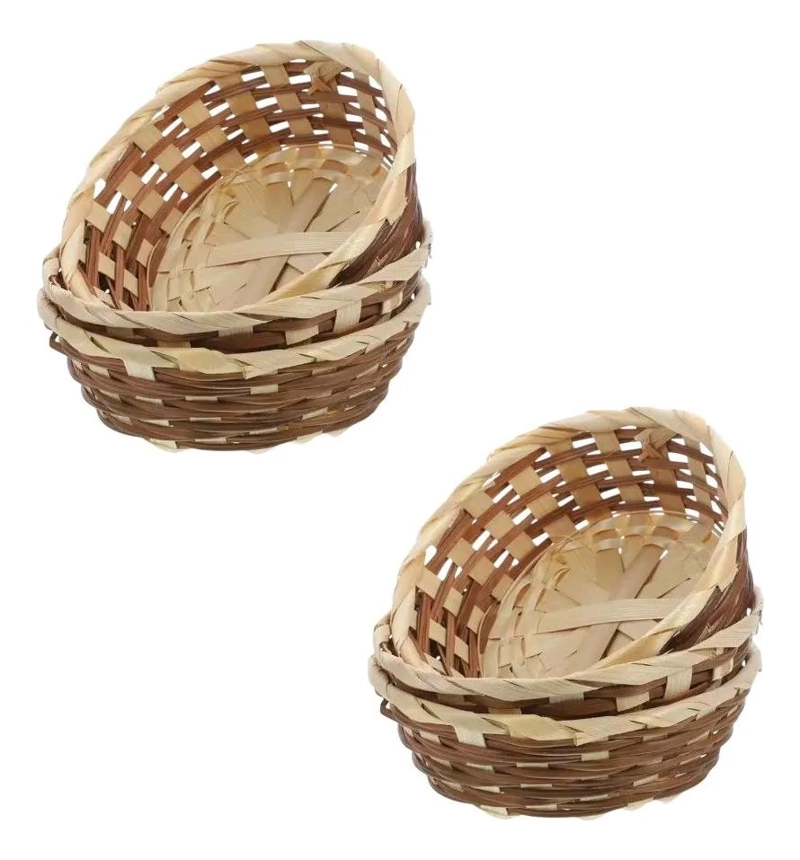 PACK DE 6 CESTAS TEJIDAS PARA PAN DE 17X6 CM - 1