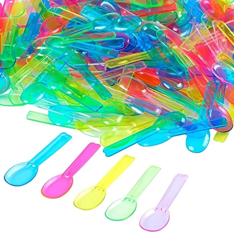 CUCHARAS DE ACRILICO SURTIDAS PARA POSTRES Y HELADOS - 1