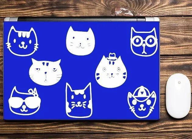 VINILO ADHESIVO DECORATIVO PARA NOTEBOOK CON DISEÑO DE GATOS - 3
