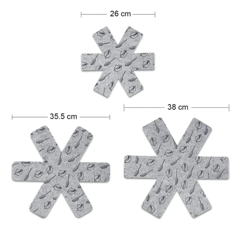 SEPARADORES DE FIELTRO PARA OLLAS Y SARTENES 12 PIEZAS - 7