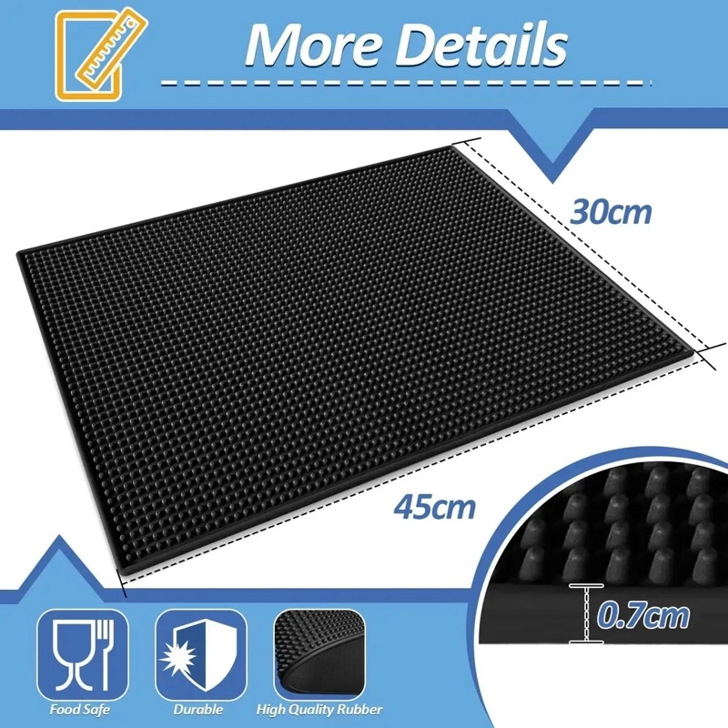ALFOMBRILLA ANTIDESLIZANTE PARA BARRA DE BEBIDAS 45 X 30 CM - 6