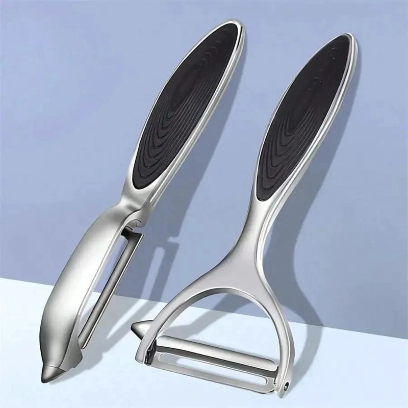 SET DE 2 PELADORES DE ACERO INOXIDABLE PARA FRUTAS Y VERDURAS - 1