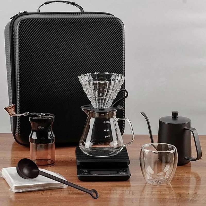 SET DE CAFETERA MANUAL 9 PIEZAS PARA CAMPING Y VIAJES - 5