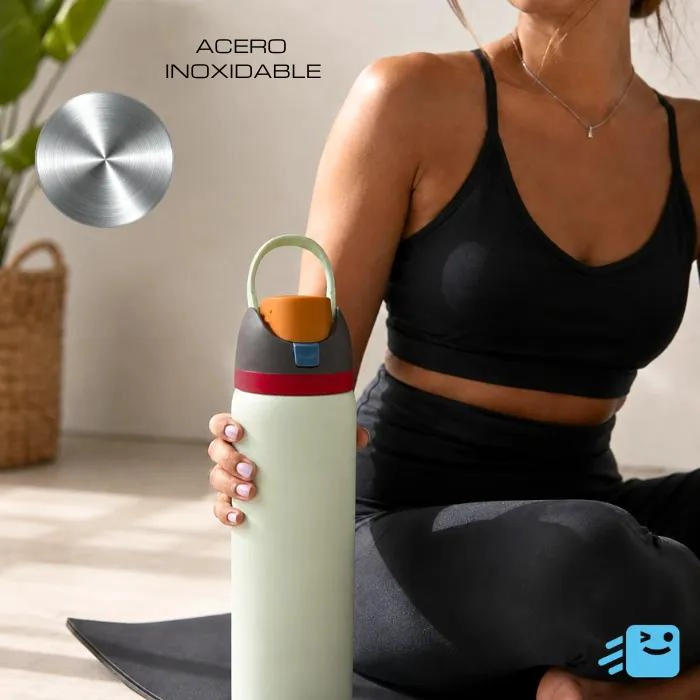 BOTELLA TE RMICA DE ACERO INOXIDABLE 1000ML CON BOQUILLA 2 EN 1 - 3