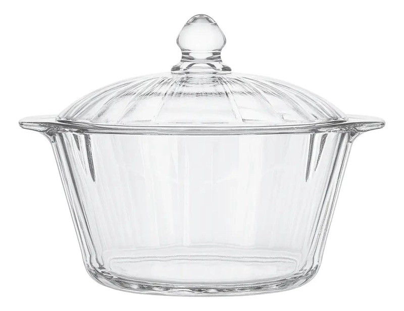 OLLA DE VIDRIO CON TAPA PARA COCINAR Y SERVIR 1.5 LITROS - 8