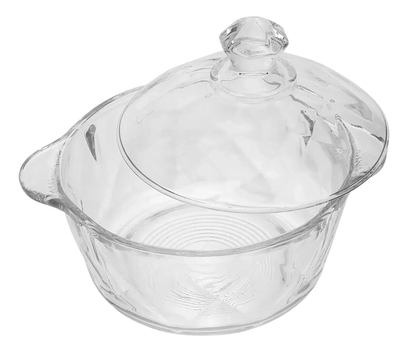 OLLA DE VIDRIO CON TAPA PARA COCINAR Y SERVIR 1.5 LITROS - 9