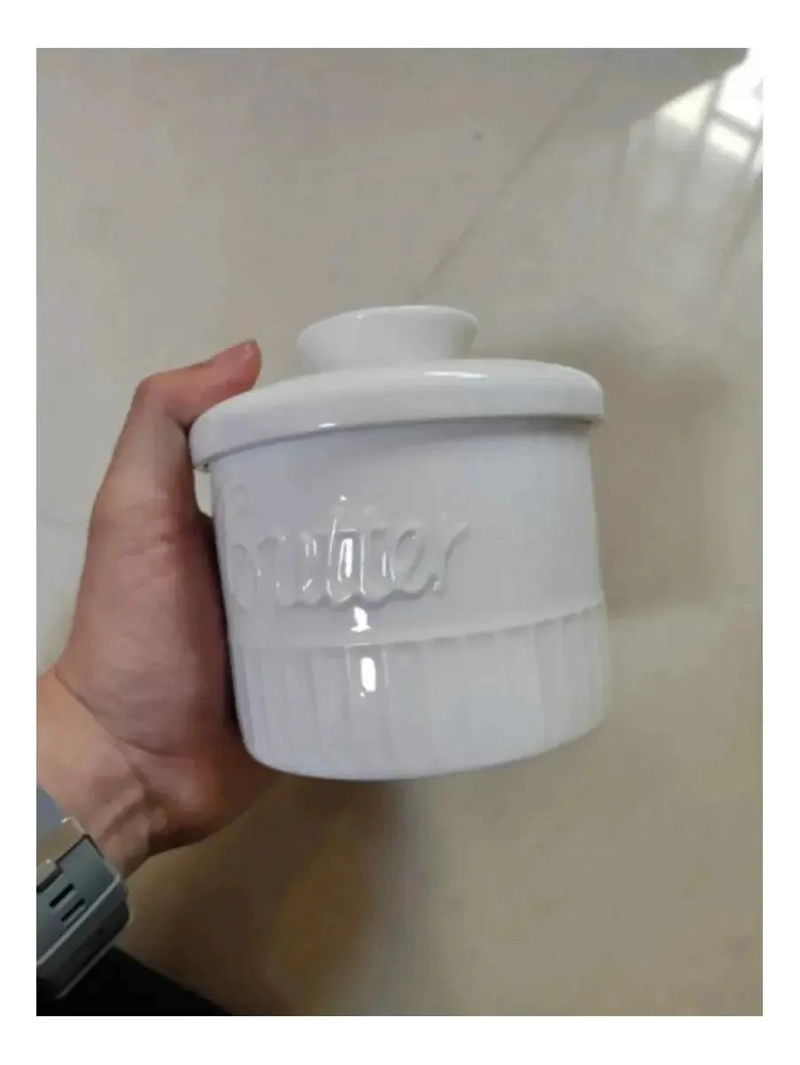 MANTEQUILLERA FRANCESA DE CERAMICA CON AGUA PARA MANTEQUILLA FRESCA - 8