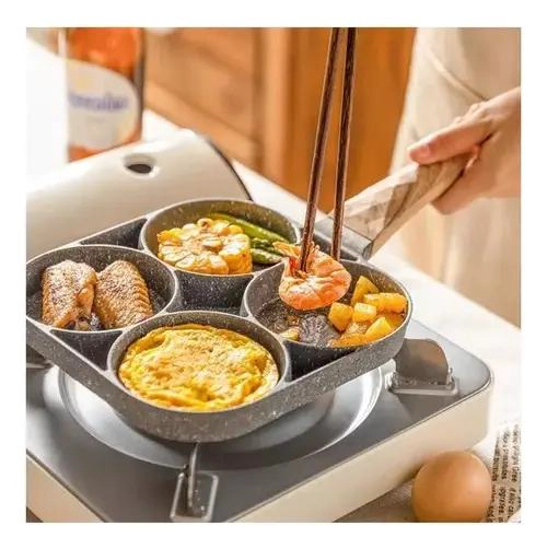 SARTE N DE CUATRO AGUJEROS PARA COCINAR HUEVOS Y HAMBURGUESAS - 3