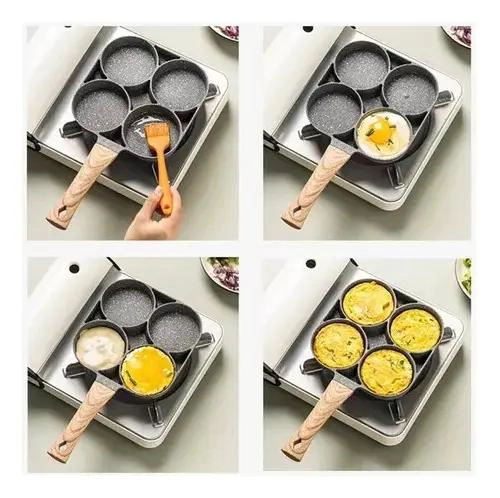 SARTE N DE CUATRO AGUJEROS PARA COCINAR HUEVOS Y HAMBURGUESAS - 4