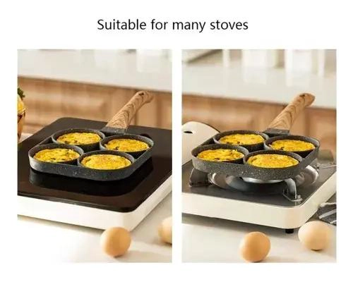SARTE N DE CUATRO AGUJEROS PARA COCINAR HUEVOS Y HAMBURGUESAS - 5