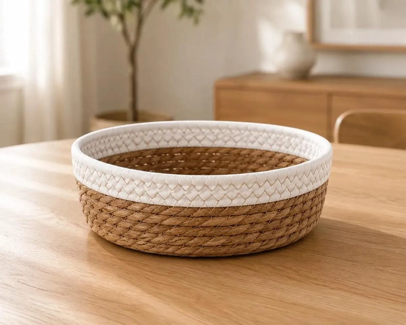 PANERA REDONDA TEJIDA EN FIBRAS NATURALES 26 CM - 1