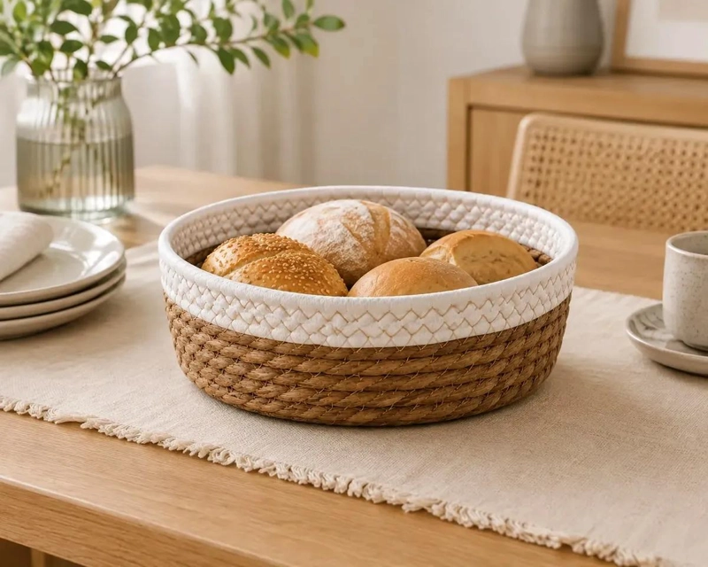 PANERA REDONDA TEJIDA EN FIBRAS NATURALES 26 CM - 3