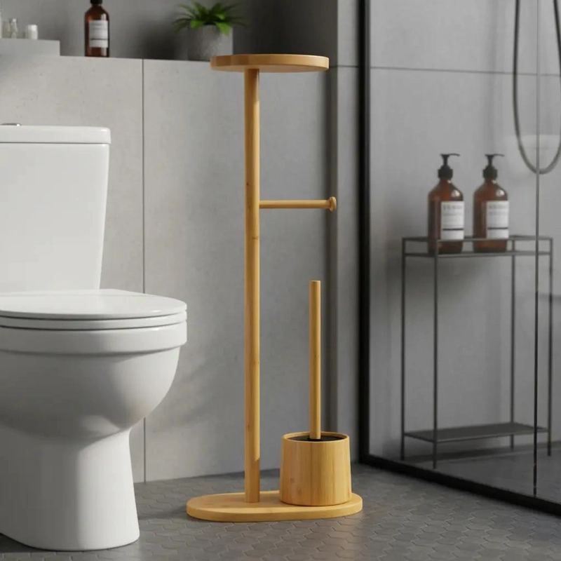PORTARROLLOS DE PAPEL DE BAMBOO PARA BAÑO 25 X 75 CM - 2