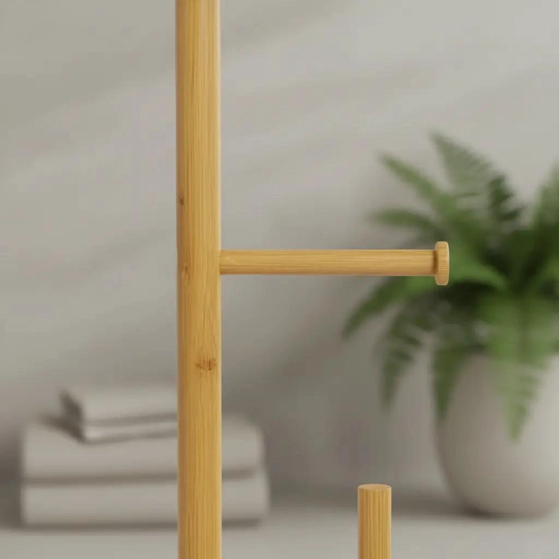 PORTARROLLOS DE PAPEL DE BAMBOO PARA BAÑO 25 X 75 CM - 8