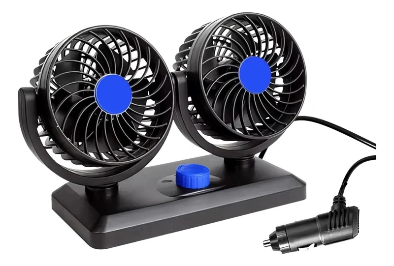 VENTILADOR PORTATIL PARA AUTO CON ROTACION 360° Y DOBLE VELOCIDAD - 1