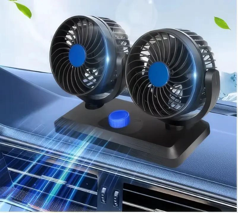 VENTILADOR PORTATIL PARA AUTO CON ROTACION 360° Y DOBLE VELOCIDAD - 2