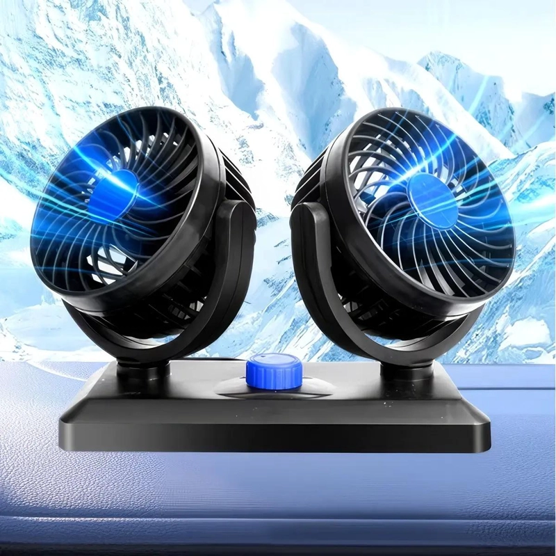 VENTILADOR PORTATIL PARA AUTO CON ROTACION 360° Y DOBLE VELOCIDAD - 6