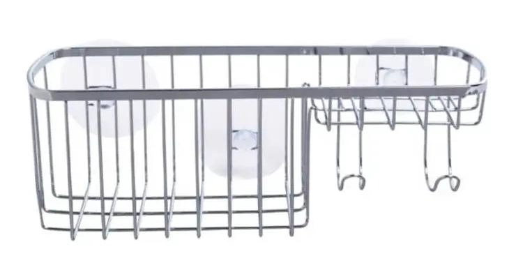 CANASTO DE DUCHA CROMADO PARA ORGANIZACION EN BAÑO - 2