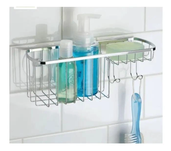 CANASTO DE DUCHA CROMADO PARA ORGANIZACION EN BAÑO - 5