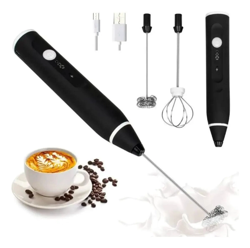 BATIDOR DE MANO RECARGABLE MINI ESPUMADOR PARA CAFE  Y LECHE - 5