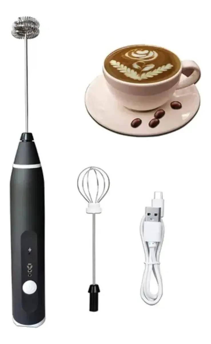 BATIDOR DE MANO RECARGABLE MINI ESPUMADOR PARA CAFE  Y LECHE - 6