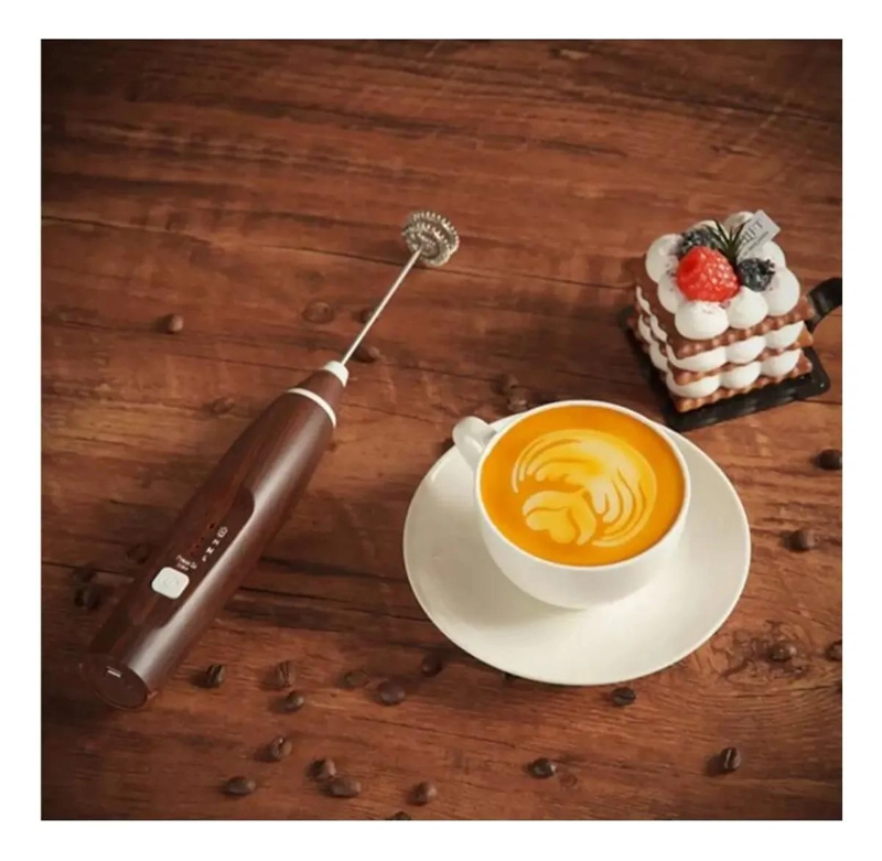 BATIDOR DE MANO RECARGABLE MINI ESPUMADOR PARA CAFE  Y LECHE - 7