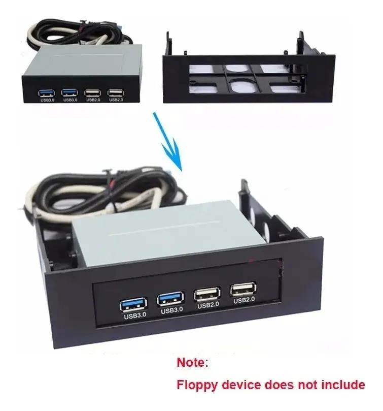 ADAPTADOR SOPORTE PARA UNIDAD DE DISQUETE DE 3.5 PULGADAS - 5