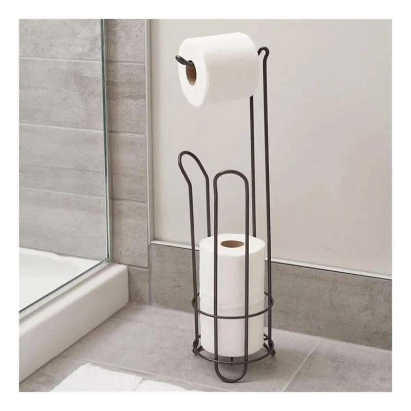 SOPORTE DE PAPEL HIGIE NICO PEDESTAL ORGANIZADOR PARA BAÑO - 2