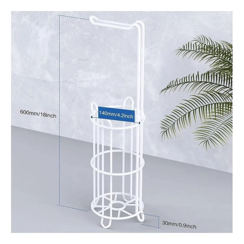 SOPORTE DE PAPEL HIGIE NICO PEDESTAL ORGANIZADOR PARA BAÑO - 5