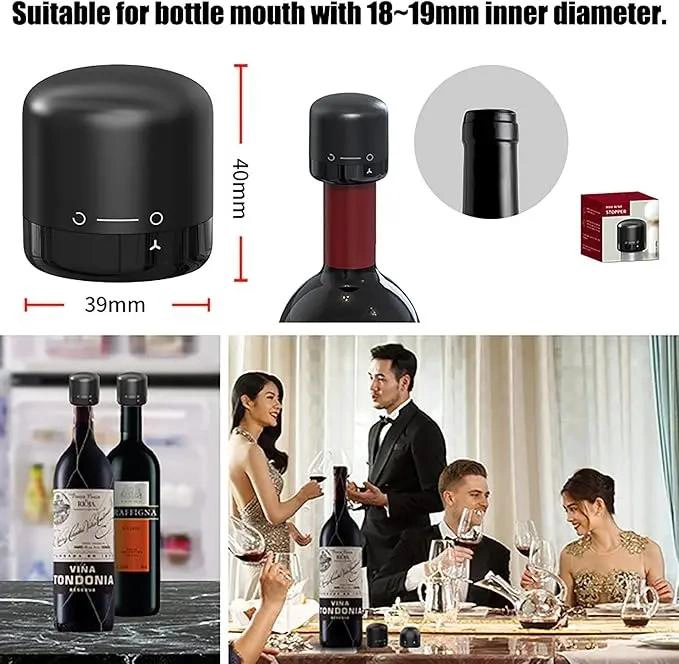 TAPONES DE VINO ESPUMOSO AL VACIO PARA CHAMPAGNE 2 PIEZAS - 5
