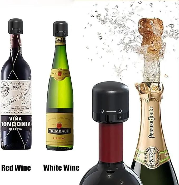 TAPONES DE VINO ESPUMOSO AL VACIO PARA CHAMPAGNE 2 PIEZAS - 7