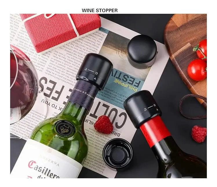 TAPONES DE VINO ESPUMOSO AL VACIO PARA CHAMPAGNE 2 PIEZAS - 8