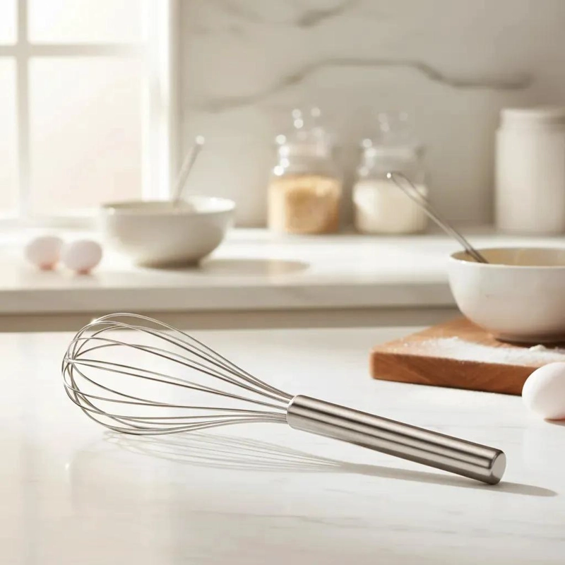 BATIDOR MANUAL DE ACERO INOXIDABLE PARA COCINA - 1